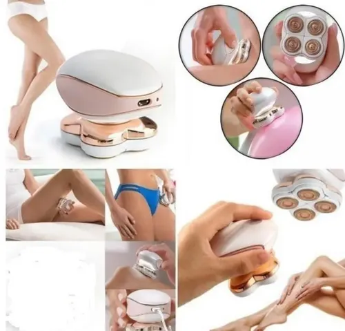 Depiladora Electrica Corporal Recargable Usb 4 Cabezales