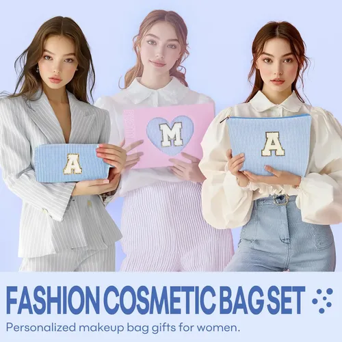 Set De Bolsas De Maquillaje Mibasies Blue S Para Mujeres Y N