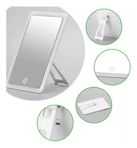 Espejo Rectangular 200x230mm Blanco Luz Led Dimerizable