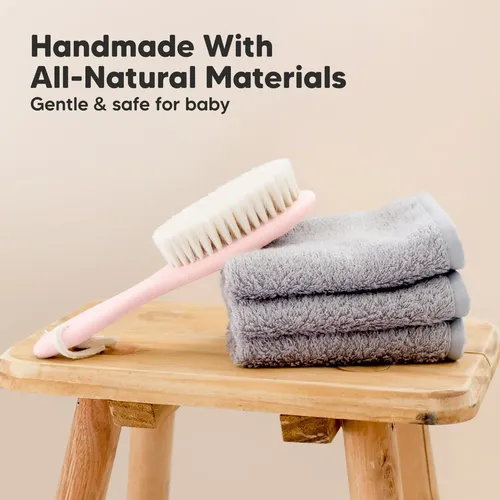 Cepillo De Pelo Para Bebés Keababies De Madera Con Cerdas Su
