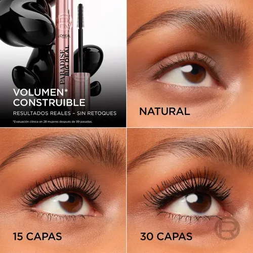 Máscara L´oreal Paris Big Deal Wsh Plump Ambition Combo