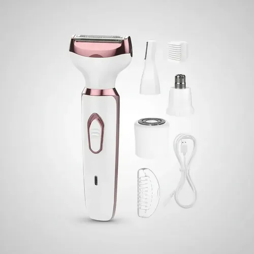 Depiladora Eléctrica Mujer 4 En 1 Cuerpo Rostro Recargable