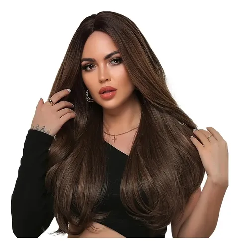 Peluca Mujer Aspecto Natural 66cm. Peluca Larga Y Ondulada