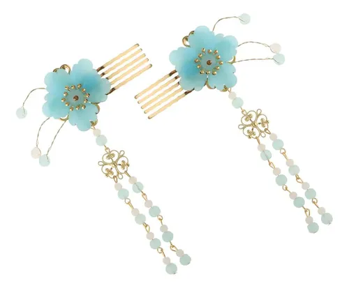 Accesorios Chinos Para El Cabello Azul