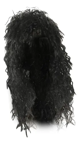 Peluca De Disfraz De Personaje Punk Rockero, Peluca Negro