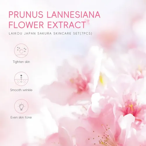 Ee Set De Cuidado Facial Laikou Sakura 7pzs Hidratación Cc