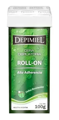 8 Unid Cera Depilatoria Roll On Vegetal Depimiel X 100g