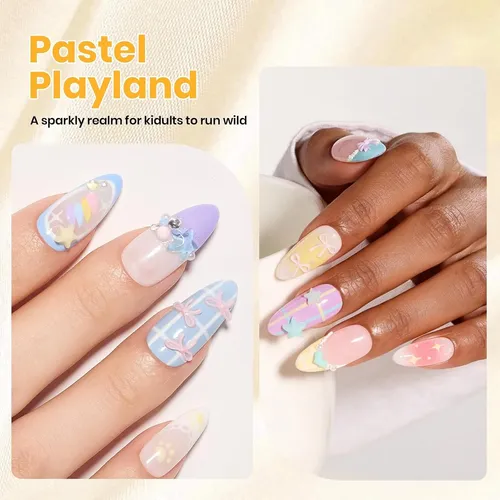 Kit Gel Uñas Transparente 3d Moldes Y Pincel Diy