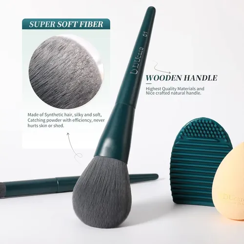 Juego De Brochas De Maquillaje Ducare De 17 Piezas Con Al… 17pcs