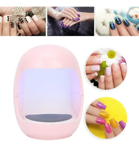 Mini Cabina Uv Led 6w Cherrycoco Gelificadas Press Semi Rosa