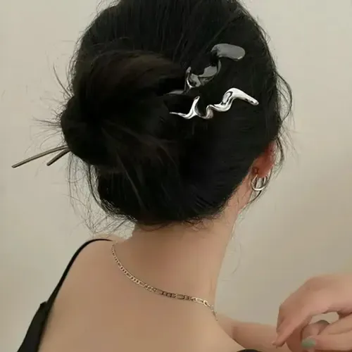 Palillos Para Cabello Mujer Metal Chino Retro 2 Piezas