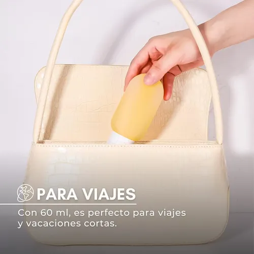 Botellitas Viaje X3 Potes Shampoo Crema Ducha Set
