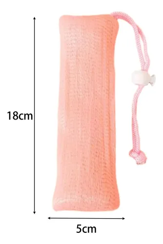 Jabón Exfoliante Corporal Con Portajabón Burbujas Rosa