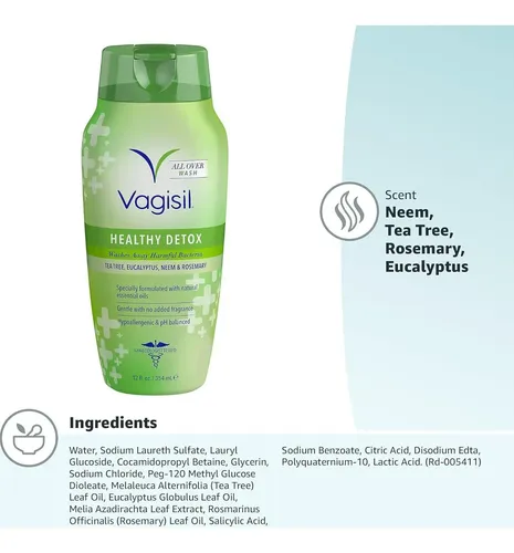 Vagisil Lavado Femenino Desintoxicación Saludable 355 Ml