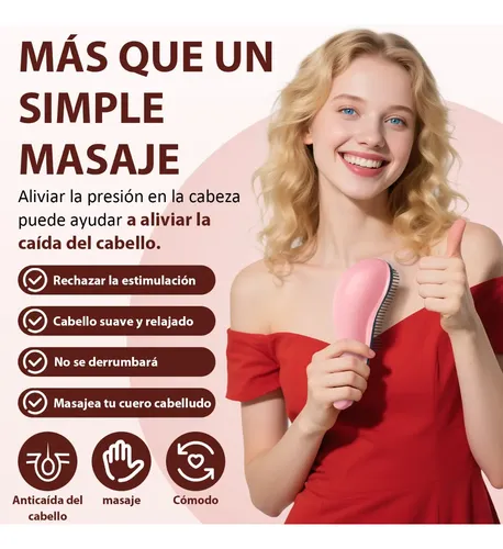 De 2 Cepillo Desenredante Pelo Rizado Peine Desenredador