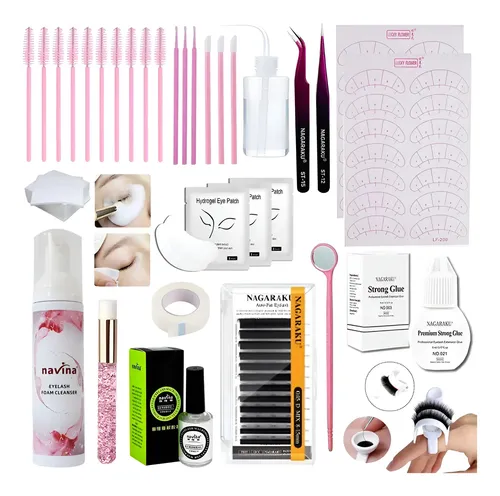 Kit Completo Service De Pestañas Pelo X Pelo Extensiónes