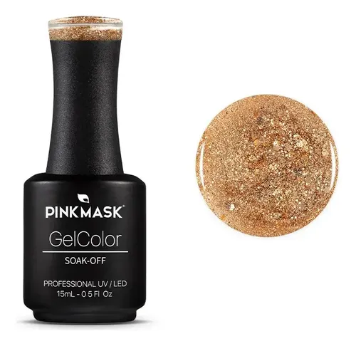 Esmalte GelColor Pink Mask Soak-Off en Tono Peaceful Night, 15 mL