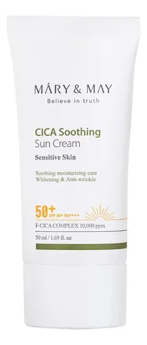 Protector Solar Facial Mary & May Cica SPF 50+ PA++++ Hidratante y Vegano para Piel Sensible 50 mL