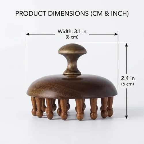 Peine Masajeador De Madera 28 Dientes Gua Sha Natural Q