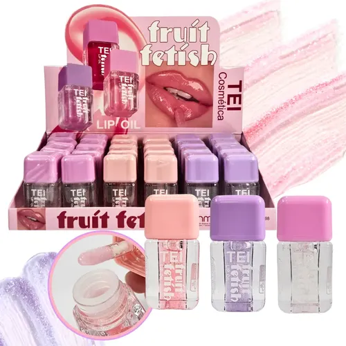 Balsamo Lip Oil Tei Fruit Fetish Con Glitter Make Up Gloss