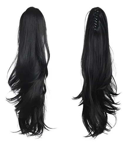 Extensión De Cola De Caballo Hspjhtm, Cabello Sintético Negr