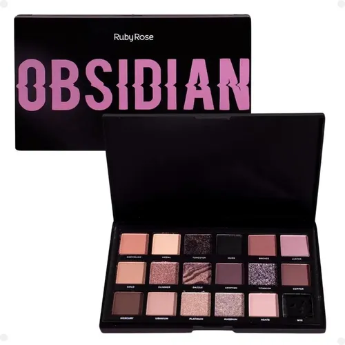 Ruby Rose Paleta De Sombras Obsidian Precious 18,1 G Negro