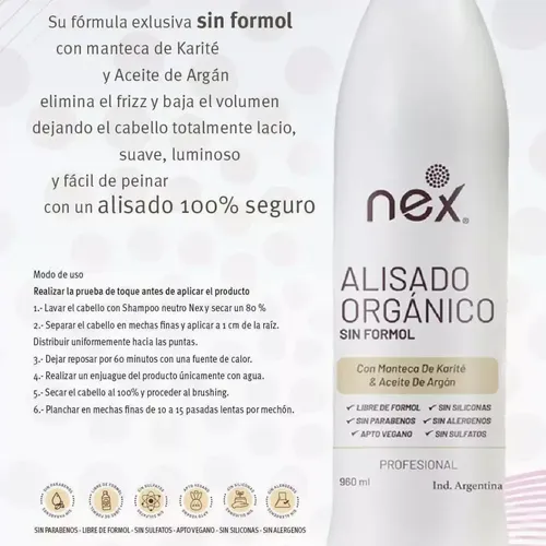 Alisado Orgánico Sin Formol + Shamp Neutro+ Serum Bellissima