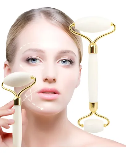 Masajeador Facial Corporal Rodillo Piedra Simil Jade Verde