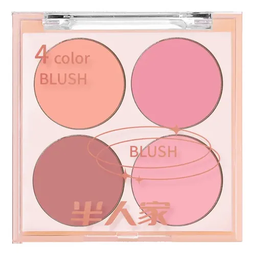 Paleta De Rubores Mate Durazno Nude 4 Colores Para Contorno