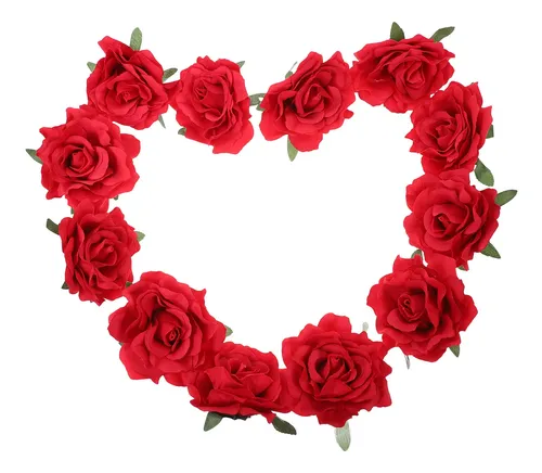 12 Piezas Pinza De Pelo Con Rosas Florales Para Novia