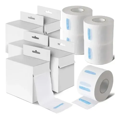 5 Rollos De Tiras De Papel De Barbero Para Cuello De Marspar