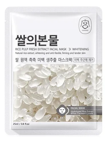 Mascarilla Hidratante De Puré De Arroz Para Gongpei, 5 Unida