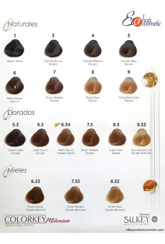 Tinta Silkey Colorkey Milenium Coloración Crema Profesional 120 G Tono 6 rubio oscuro natural