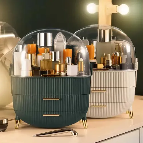 Organizador De Maquillaje Porta Cosméticos + Org De Brochas
