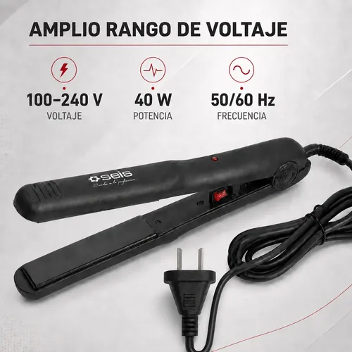 Planchita De Pelo Seis Profesional Alisadora Negra