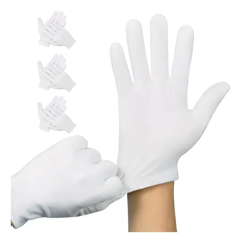 Guantes De Algodón Blancos Para Manos Secas Y Eczema