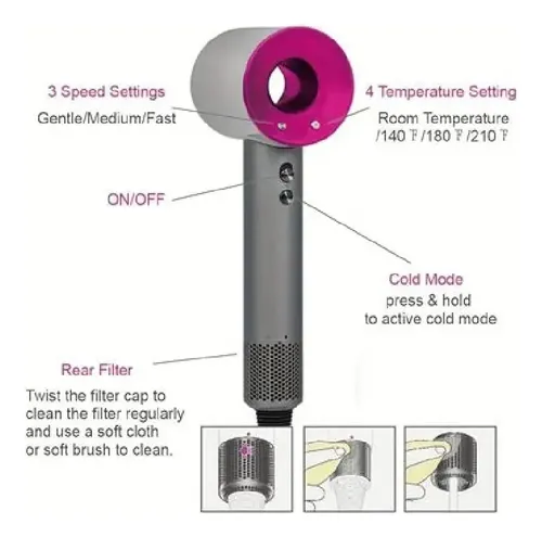 Secador De Pelo Profesional Premium Frio Calor 3 Velocidades
