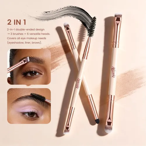 Set 14 Brochas Maquillaje Neoniq Cerdas Sintéticas Rosa