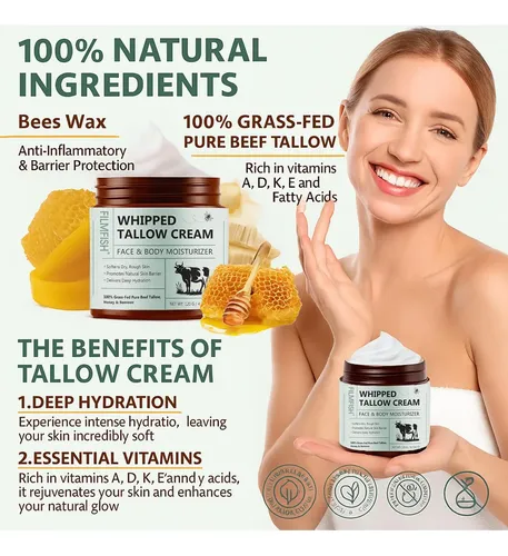 Crema Hidratante De Grasa Vacuna, Miel Y Cera De Abejas