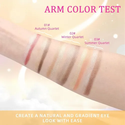 Set De Sombras Glitter De Doble Extremo Re. Misoo 3 Colores