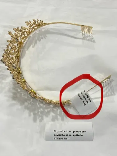 Corona Tiara Mini Dorado Eh300 Strass Fiesta Disfraz X 6 Uni