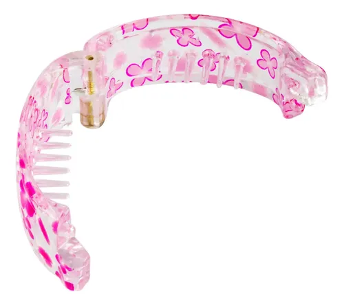 Broches Pelo Banana 6cm Flor Transparente Pack X12 Flores