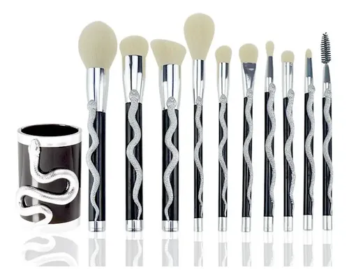 Set Brochas Maquillaje Forma Serpiente 7/10pz