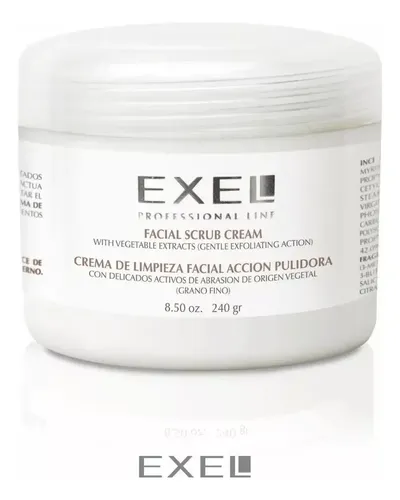 Crema Exfoliante De Limpieza Facial Grano Fino Exel 500 Gr.