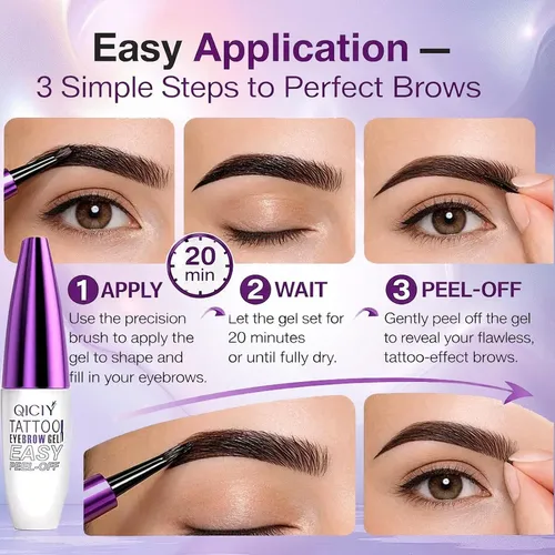 Gel De Cejas Tattoo, Qiciy, Duradero Y A Prueba De Agua