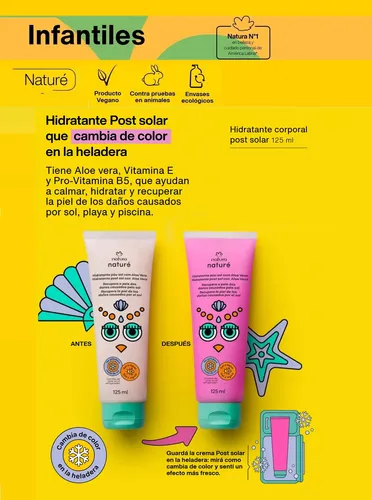 Crema Hidratante O Pos Sol Corporal Para Niños Nature Natura