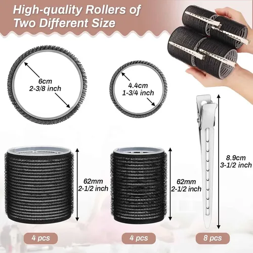 Set Rulos Auto-adherentes Para Cabello Shynek Jumbo Y