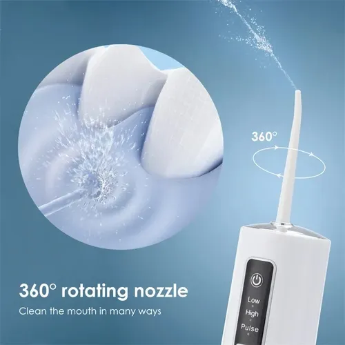 Irrigador Oral Portátil Inalámbrico 400ml Con 4 Boquillas
