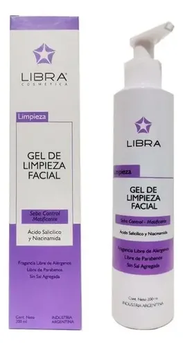 Gel Limpieza Facial Piel Grasa Sebo Control 500ml Libra