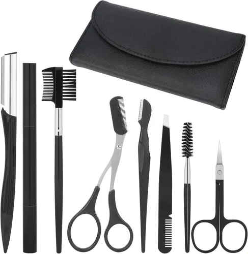 Kit De Modelado De Cejas, Juego De 8 Piezas Con Bolsa De Cue